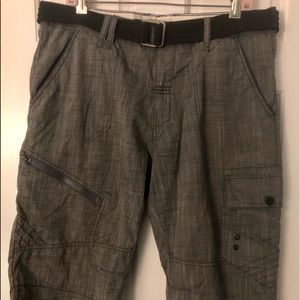 Projek Raw Belted Grey 100% Cotton Shorts